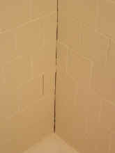Shower Corner Before- missing grout