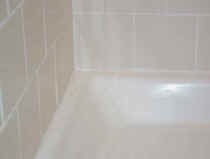 Corner of Shower Pan - after